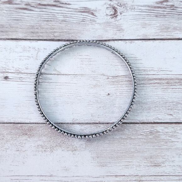 Vintage Bracelet Silver Tone Ornate Dual Row 7.75" - Picture 3 of 7